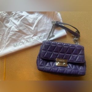 Michael Kors Purple Quilted Leather Sloan Chain Bag